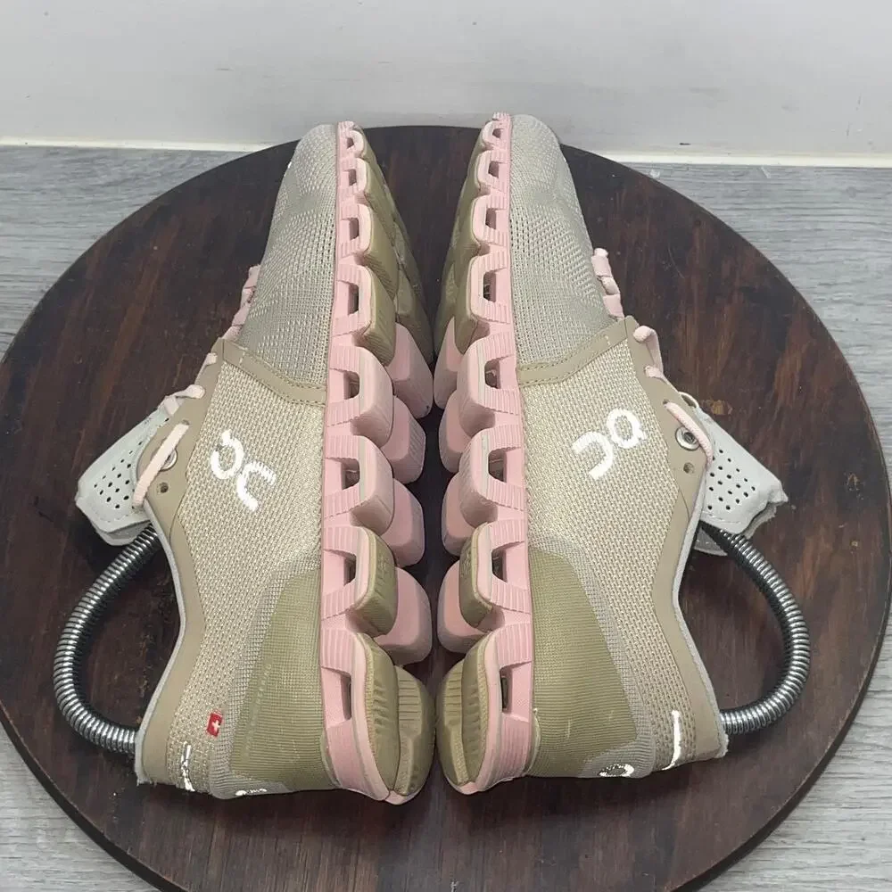 On Cloud X Shoes Women's Size 7.5 US Sand/Rose Pink Athletic Running Sneakers